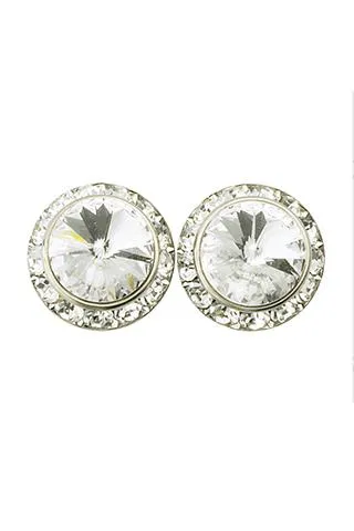11MM SWAROVSKY PIERCED EARRINGS
