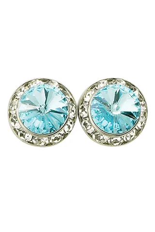 11MM SWAROVSKY PIERCED EARRINGS