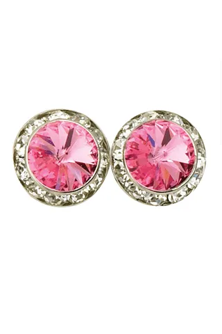 11MM SWAROVSKY PIERCED EARRINGS