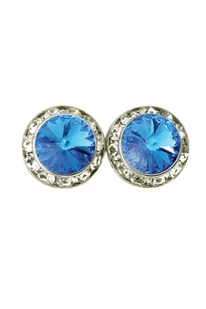 11MM SWAROVSKY PIERCED EARRINGS