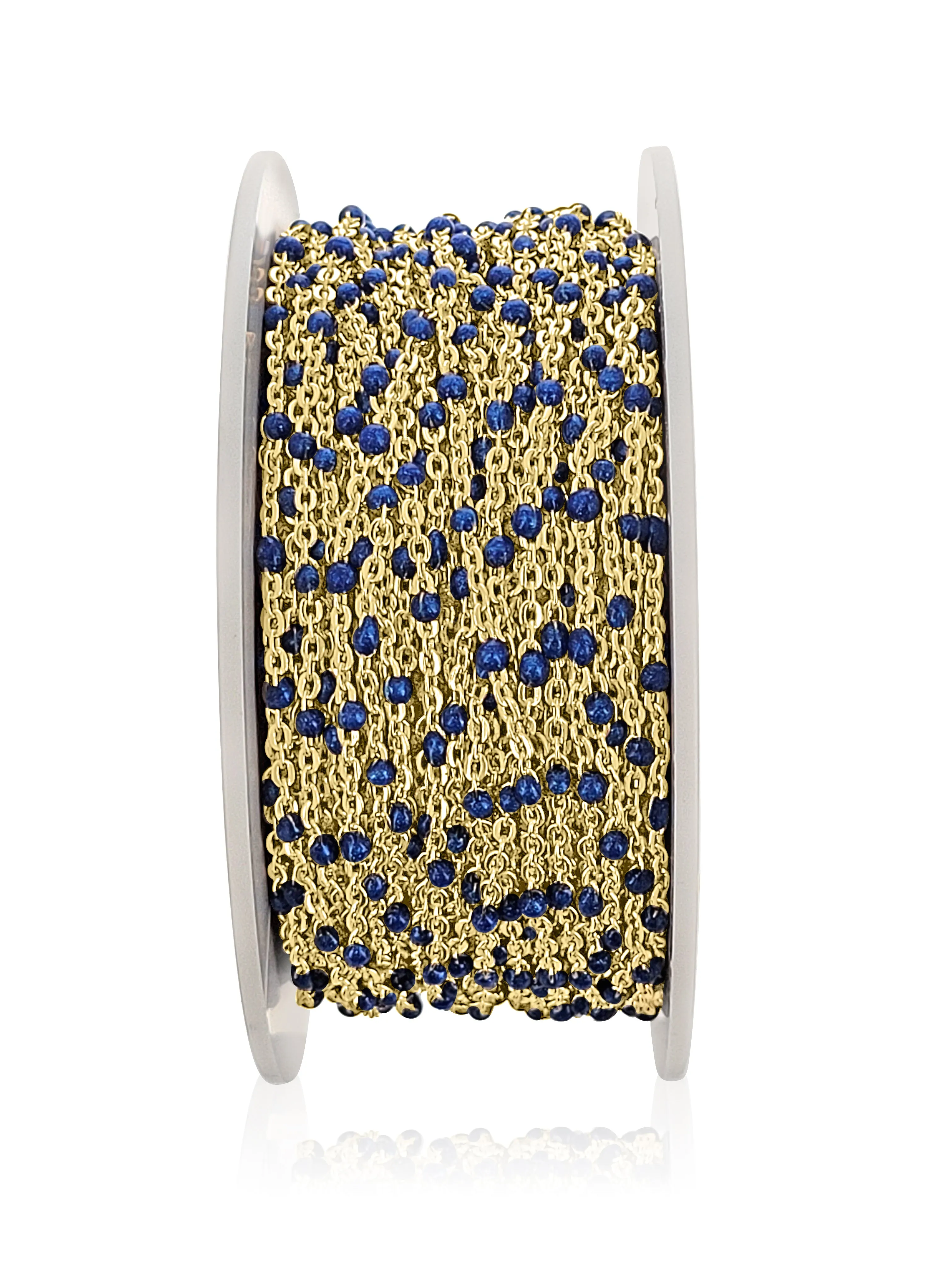14kt GF Lapis Bead Cable Chain