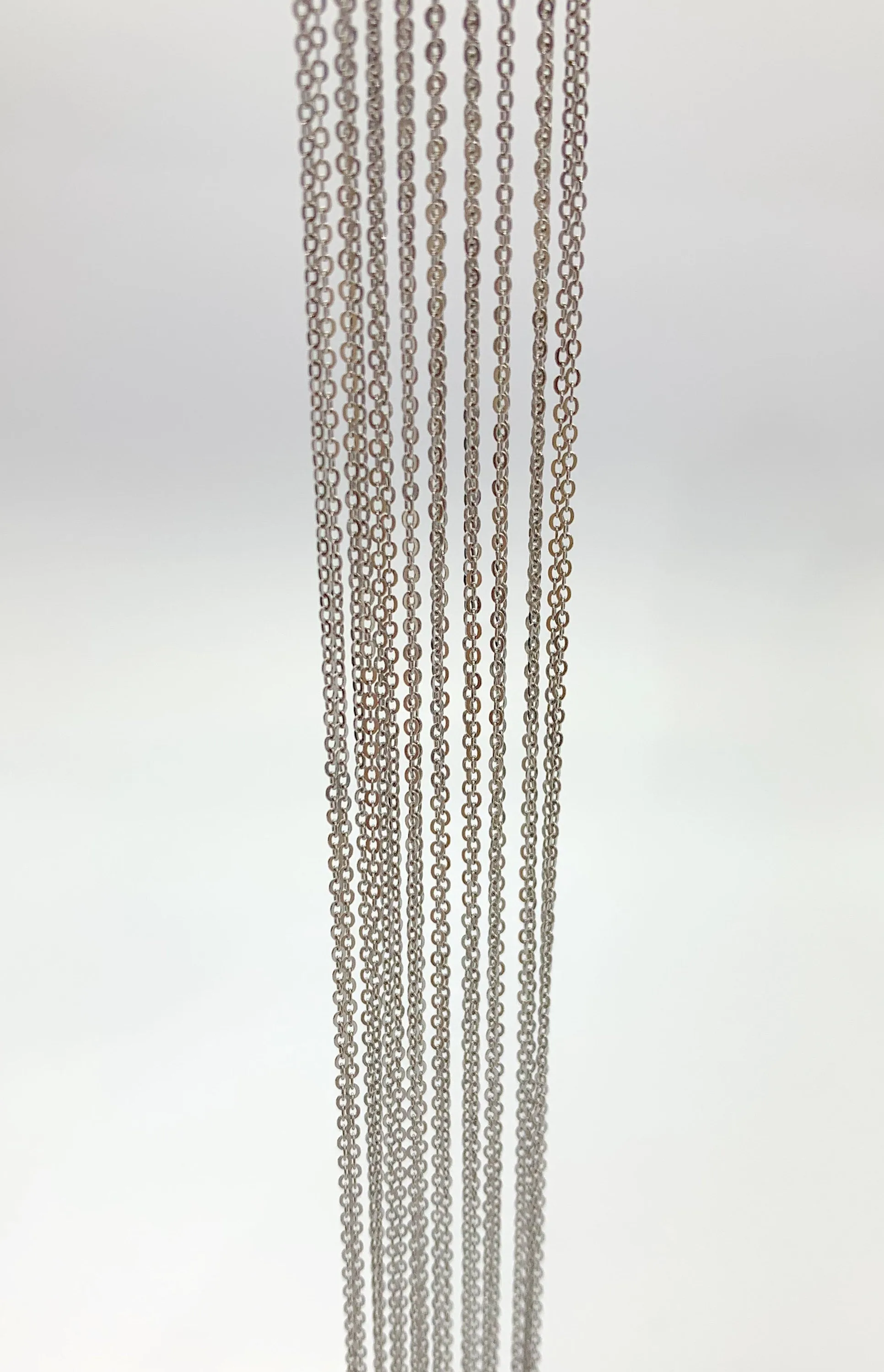 18” Sterling Silver Oxidized Flat Cable Chain Necklace 1.0mm