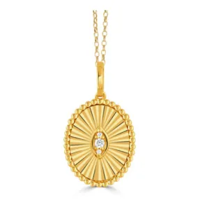 18k Yellow Gold 'Helios' Diamond Pendant (I9028)