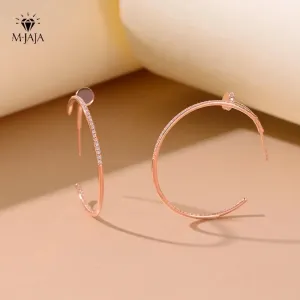 2023 New Moissanite Earrings 18K White Gold Plated Real 925 Sterling Silver Hoop Earrings for Women D Color VVS1 Fine Jewelry