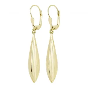 9ct Yellow Gold Lever Back Drop Earrings ES573