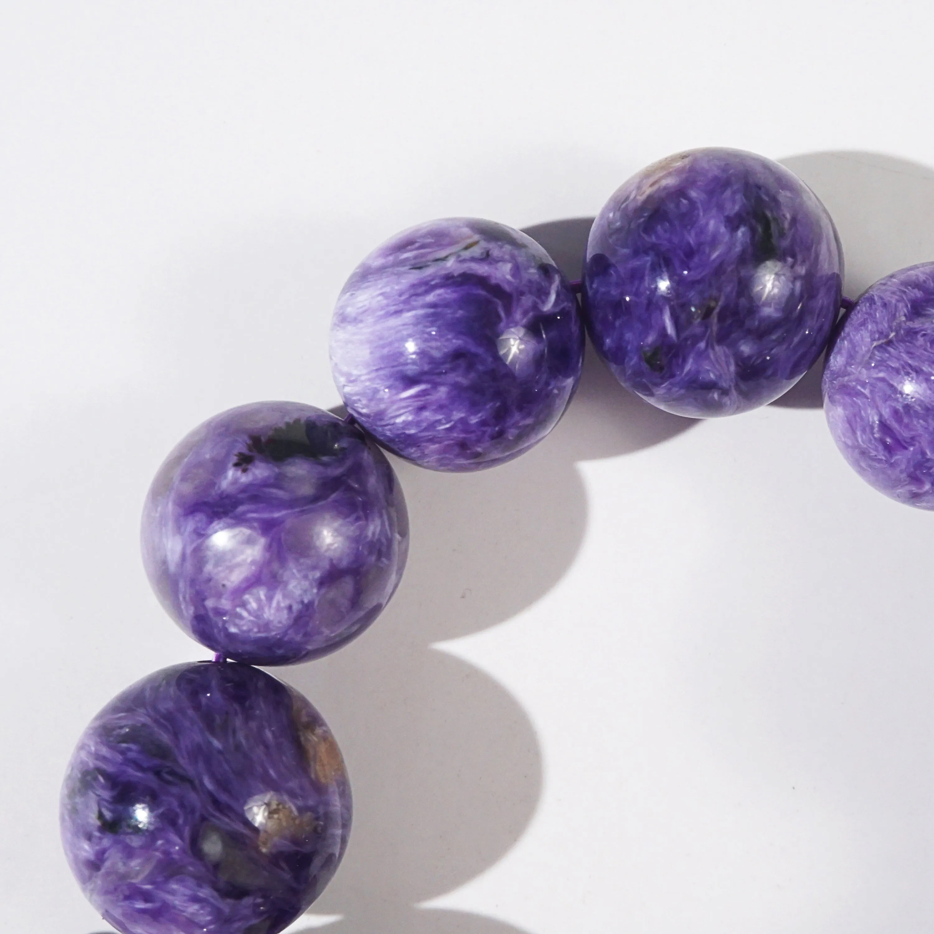 A-Grade Charoite 18mm with 21mm Accent and A-Grade Lapis Lazuli Rondelle