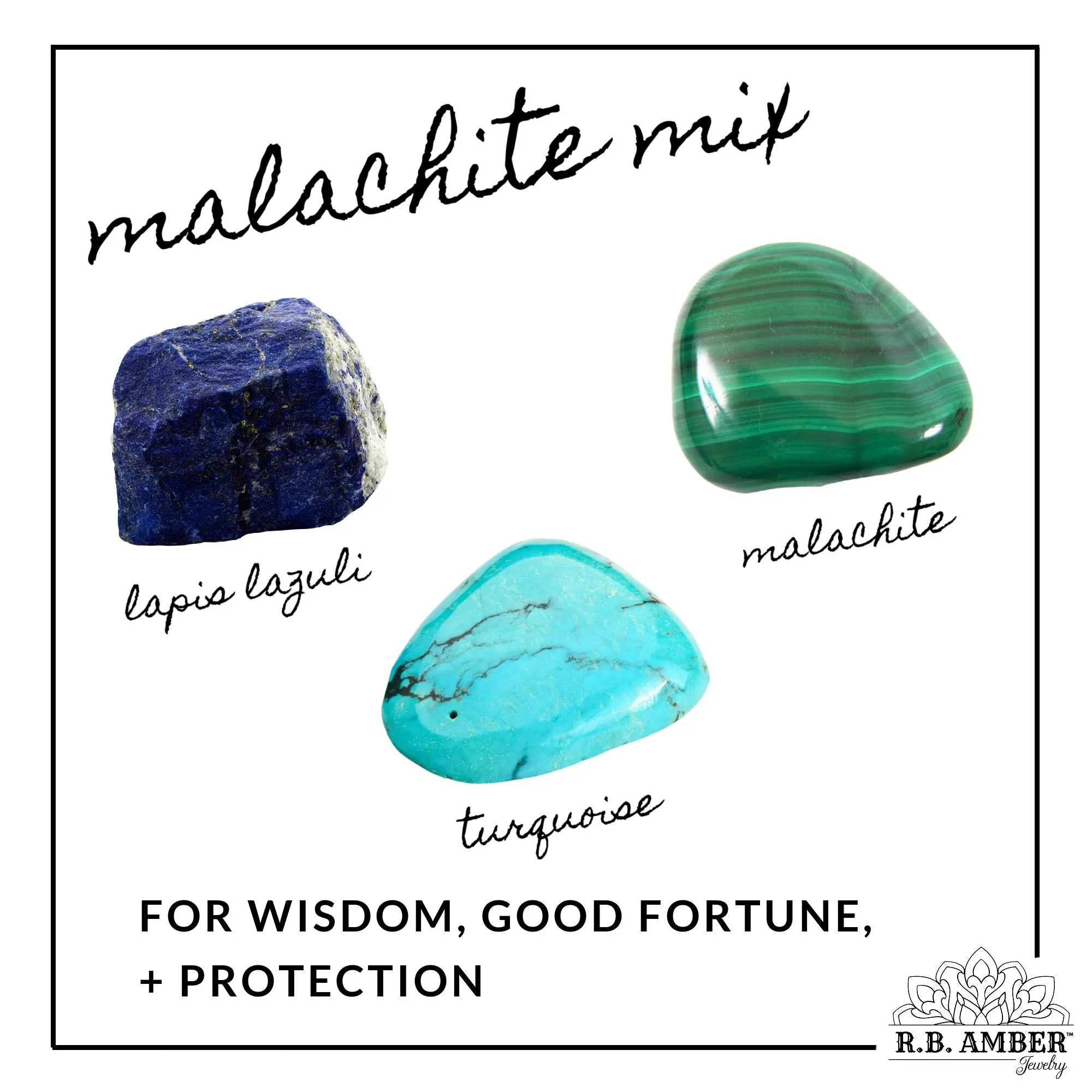 Adults | Malachite Mix   Raw Cognac Aromatherapy Bracelet