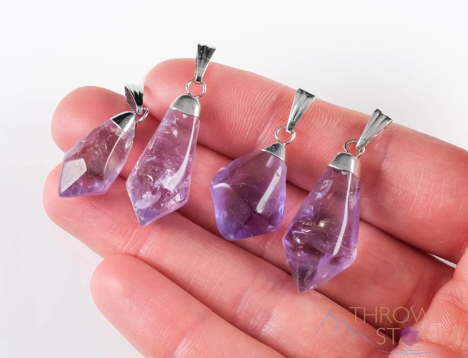 AMETHYST Crystal Pendant - Tumbled Crystals, Birthstone, Handmade Jewelry, Healing Crystals and Stones, E0304
