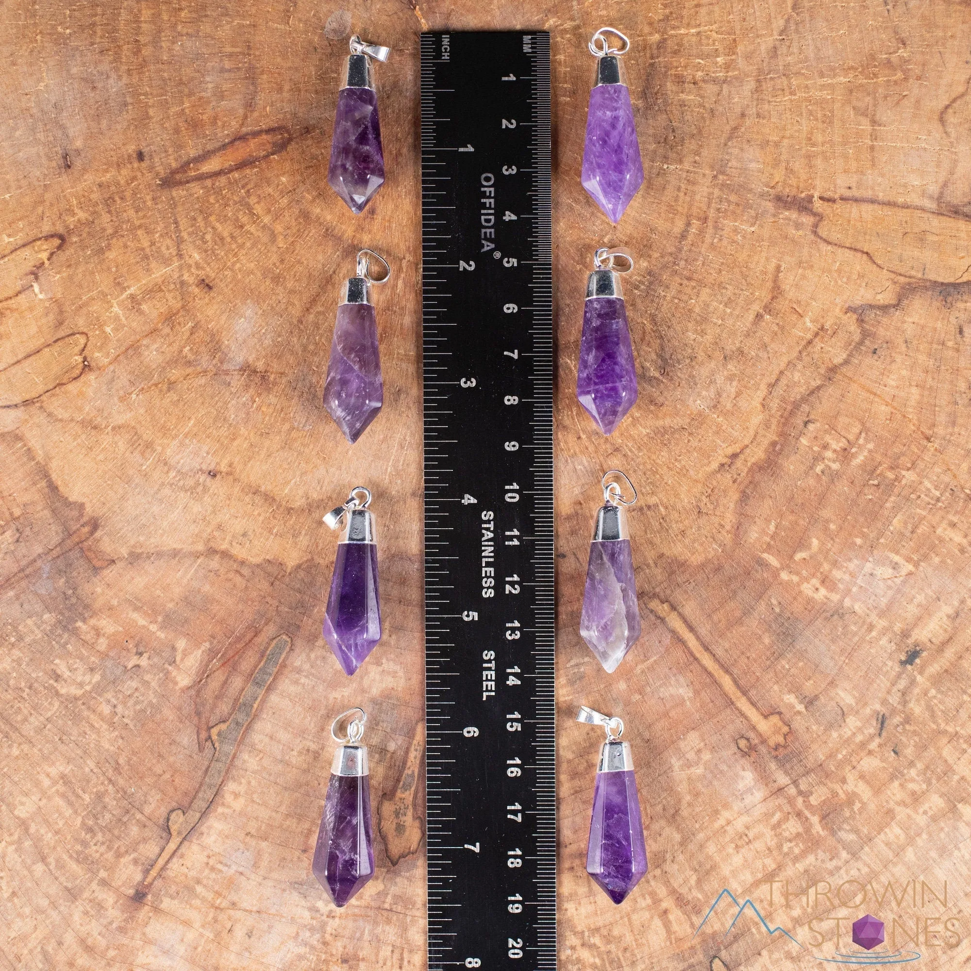 AMETHYST Crystal Pendant - Tumbled Crystals, Birthstone, Handmade Jewelry, Healing Crystals and Stones, E0304