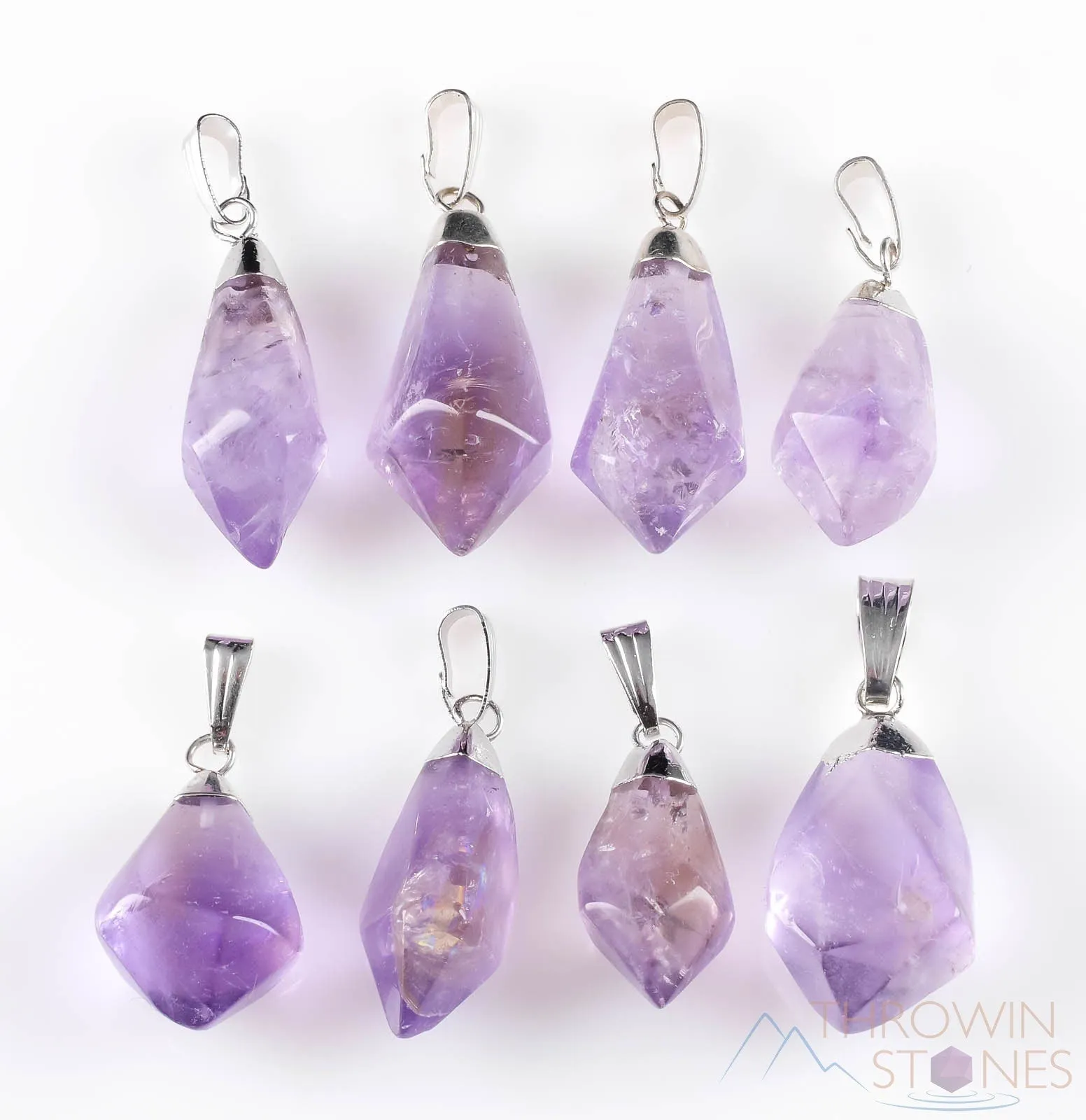 AMETHYST Crystal Pendant - Tumbled Crystals, Birthstone, Handmade Jewelry, Healing Crystals and Stones, E0304