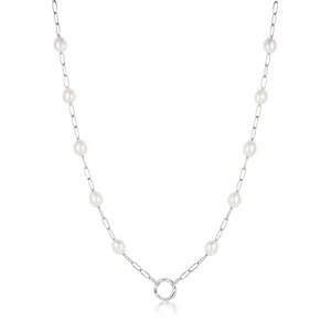 Ania Haie Silver Pearl Chain Charm Connector Necklace N055-03H