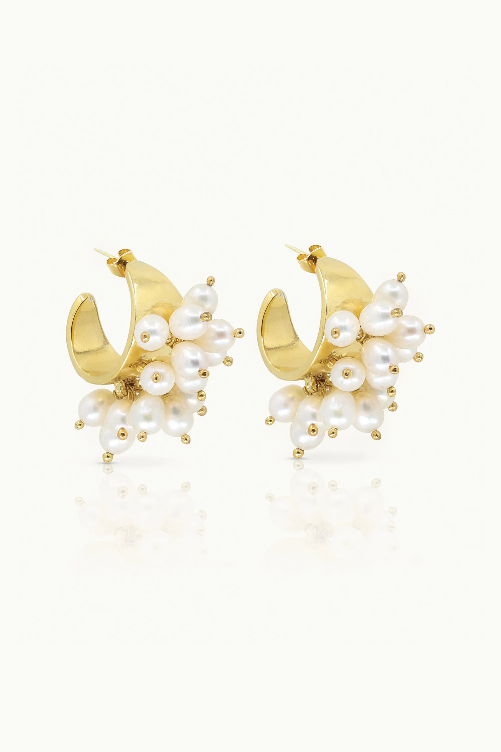 Annabel Gold Pearl Earrings