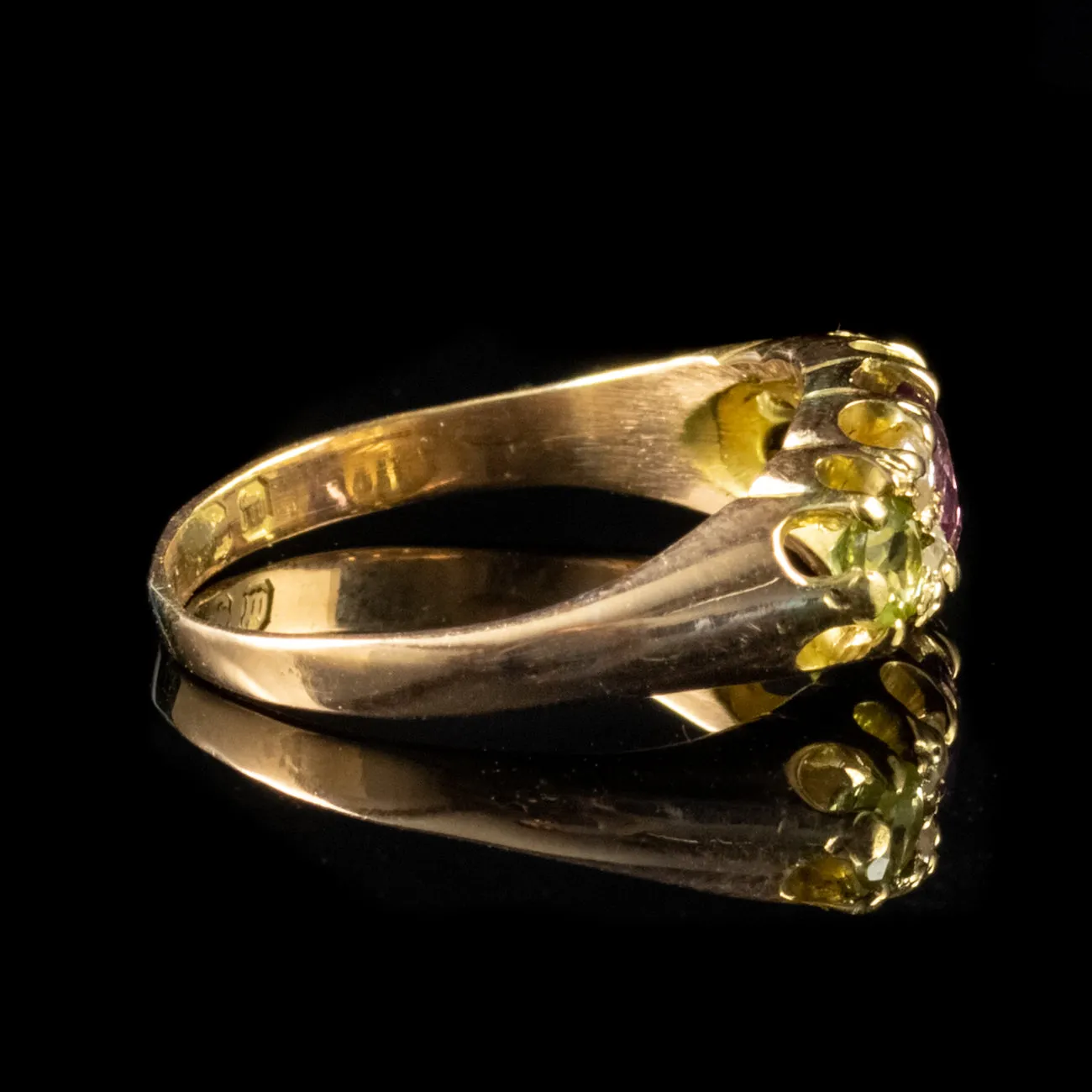 Antique Victorian Suffragette Ring 18Ct Gold Dated 1886