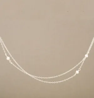 Armitage Two Strand Three Pearl Necklace