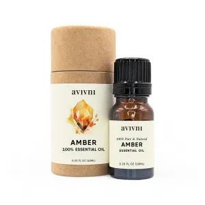 Avivni Amber Essential Oil- 100% Pure, Organic, Therapeutic Grade, 0.33oz (10ml)