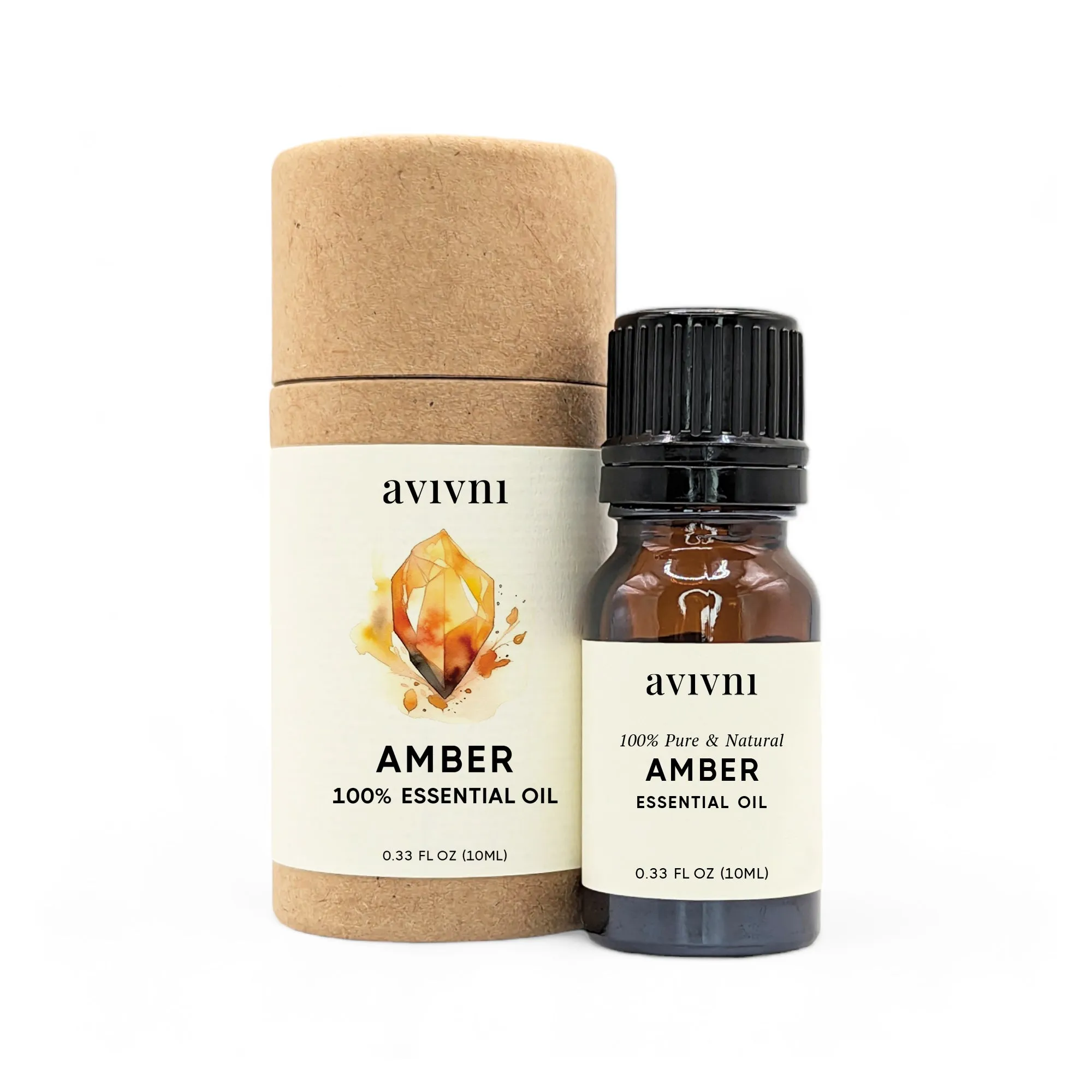 Avivni Amber Essential Oil- 100% Pure, Organic, Therapeutic Grade, 0.33oz (10ml)
