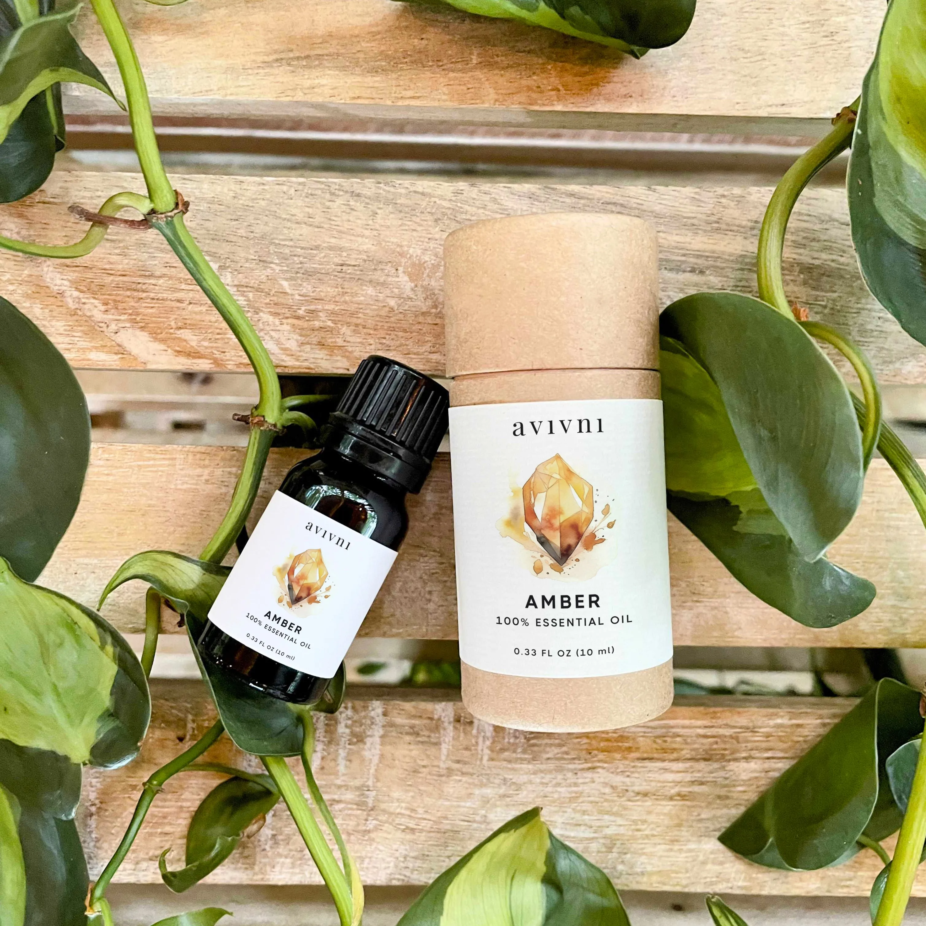 Avivni Amber Essential Oil- 100% Pure, Organic, Therapeutic Grade, 0.33oz (10ml)