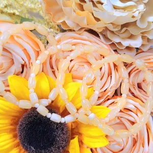 Baltic Butterscotch Amber Cylinder Bracelet for Joy and Optimism