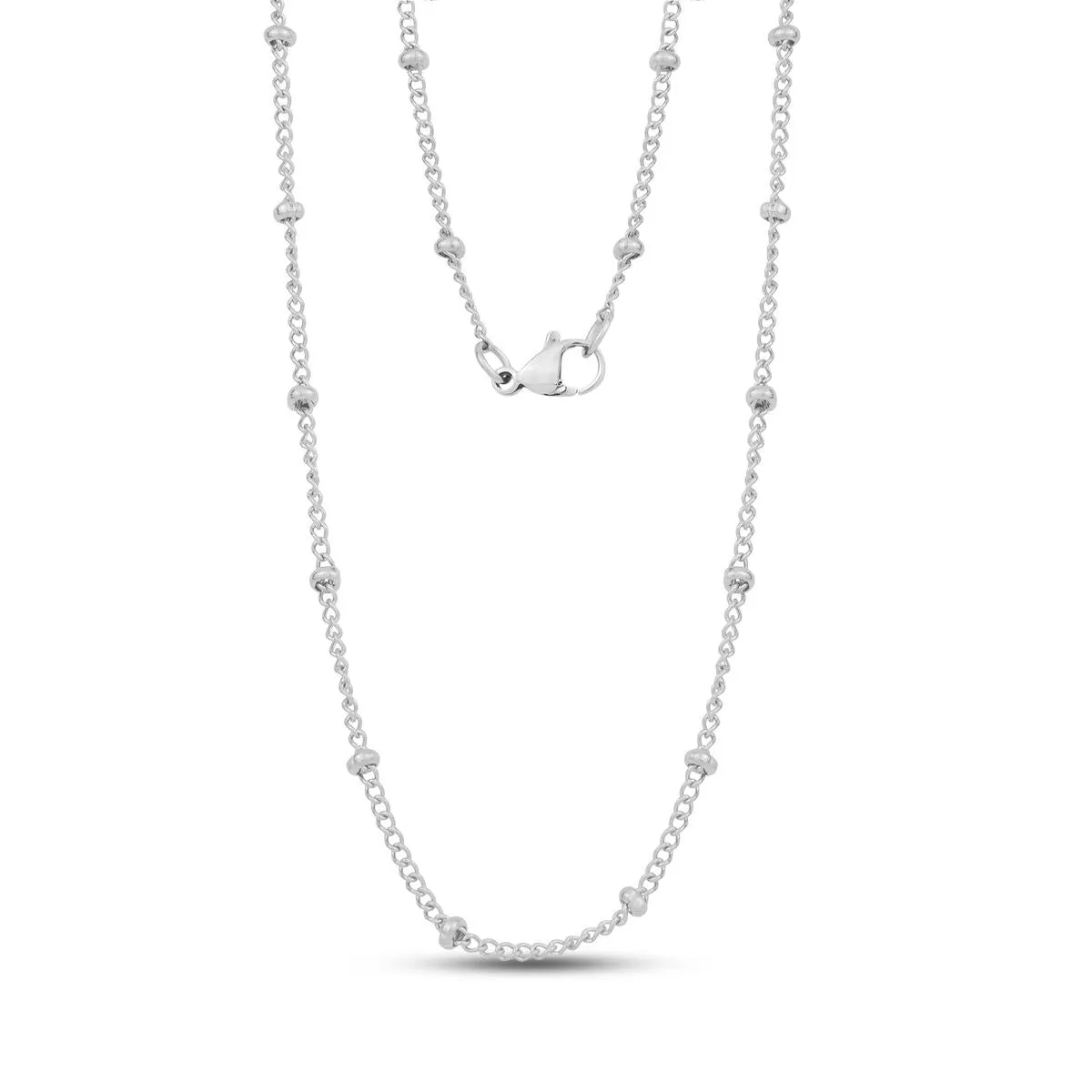 Beaded Curb Link Chain