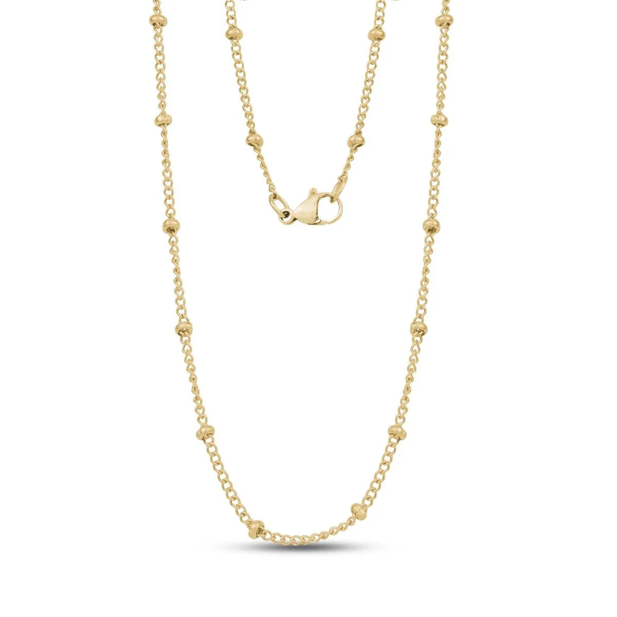 Beaded Curb Link Chain