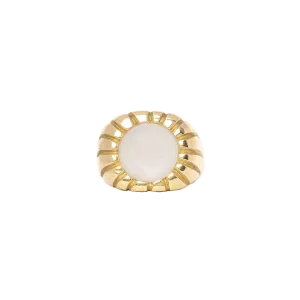 Brass Morella Ring with Moonstone