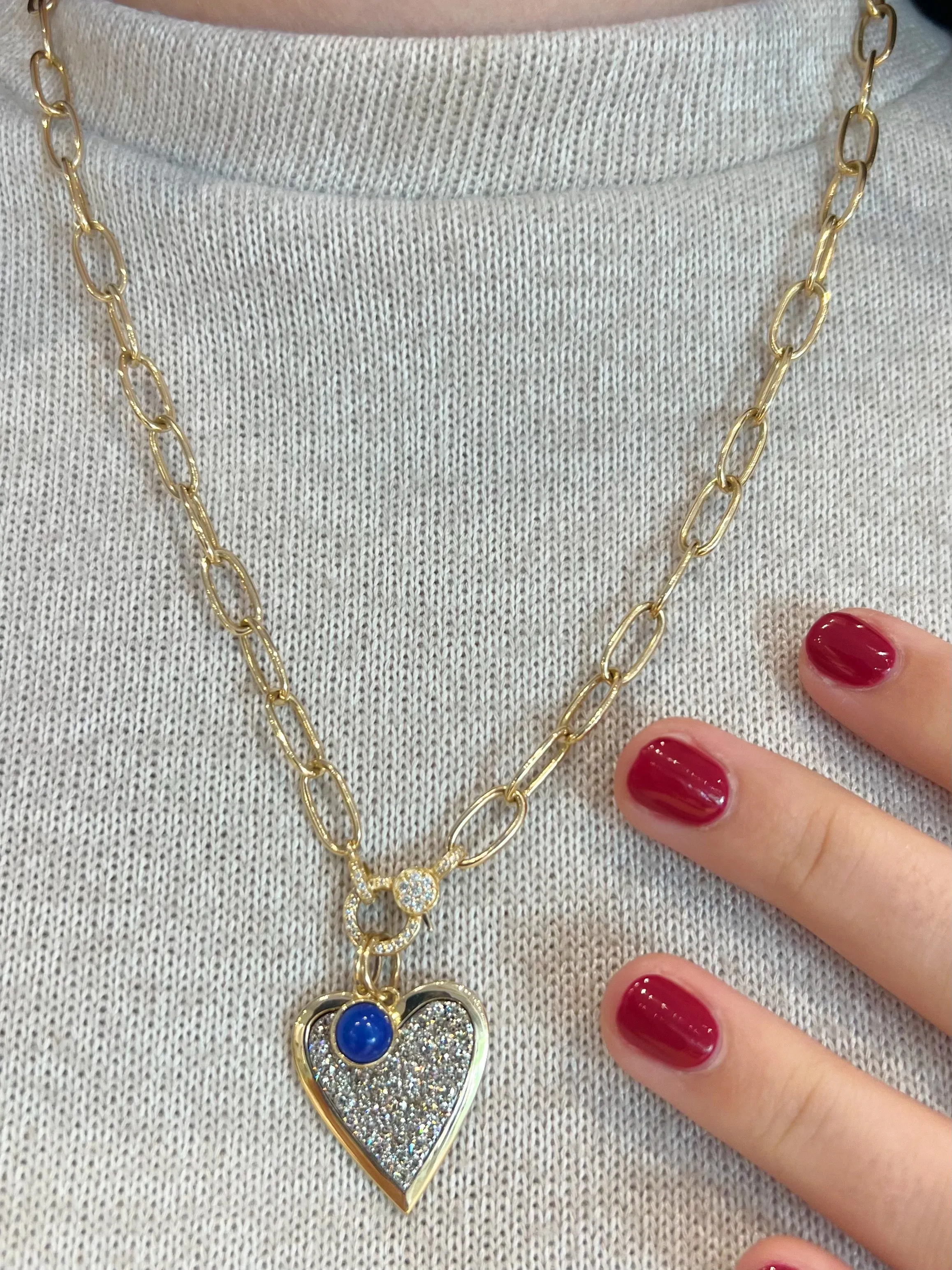 Cabochon Lapis Pendant