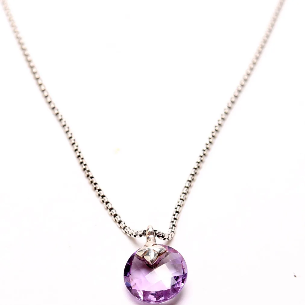 Capri Pendant 925/Amethyst Necklace
