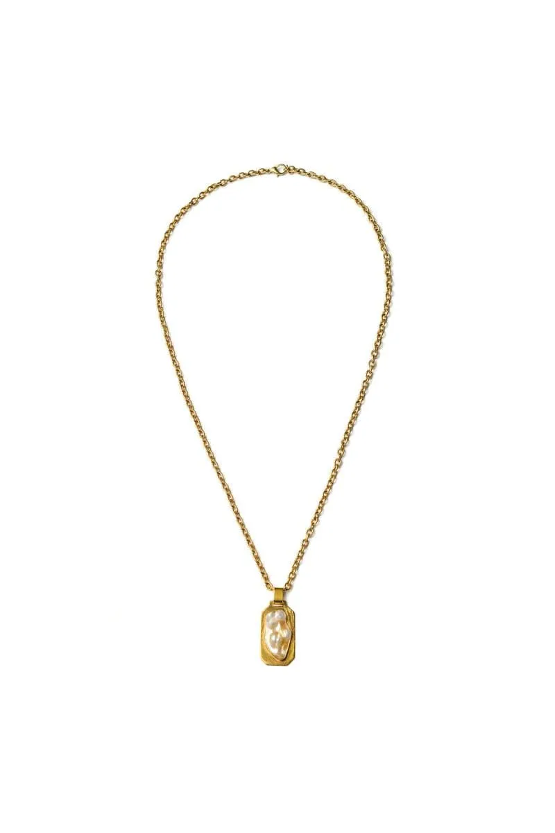 CHAIN WITH PEARL PENDANT NECKLACE