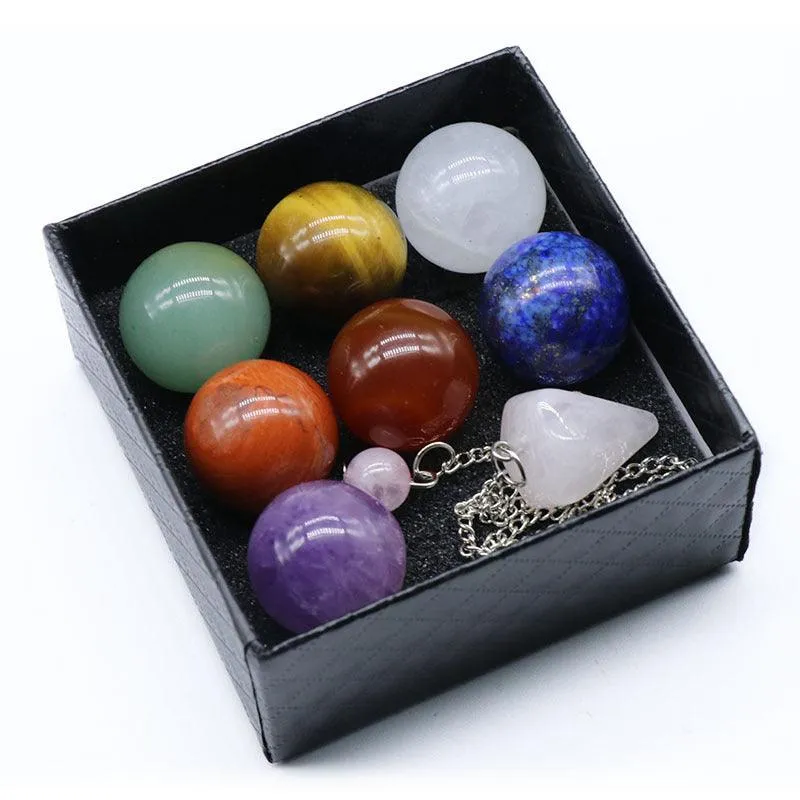 Chakra Gemstone Sphere Crystal Box Set – Align and Heal with Crystal Energy