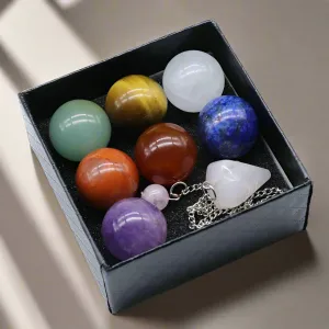 Chakra Gemstone Sphere Crystal Box Set – Align and Heal with Crystal Energy