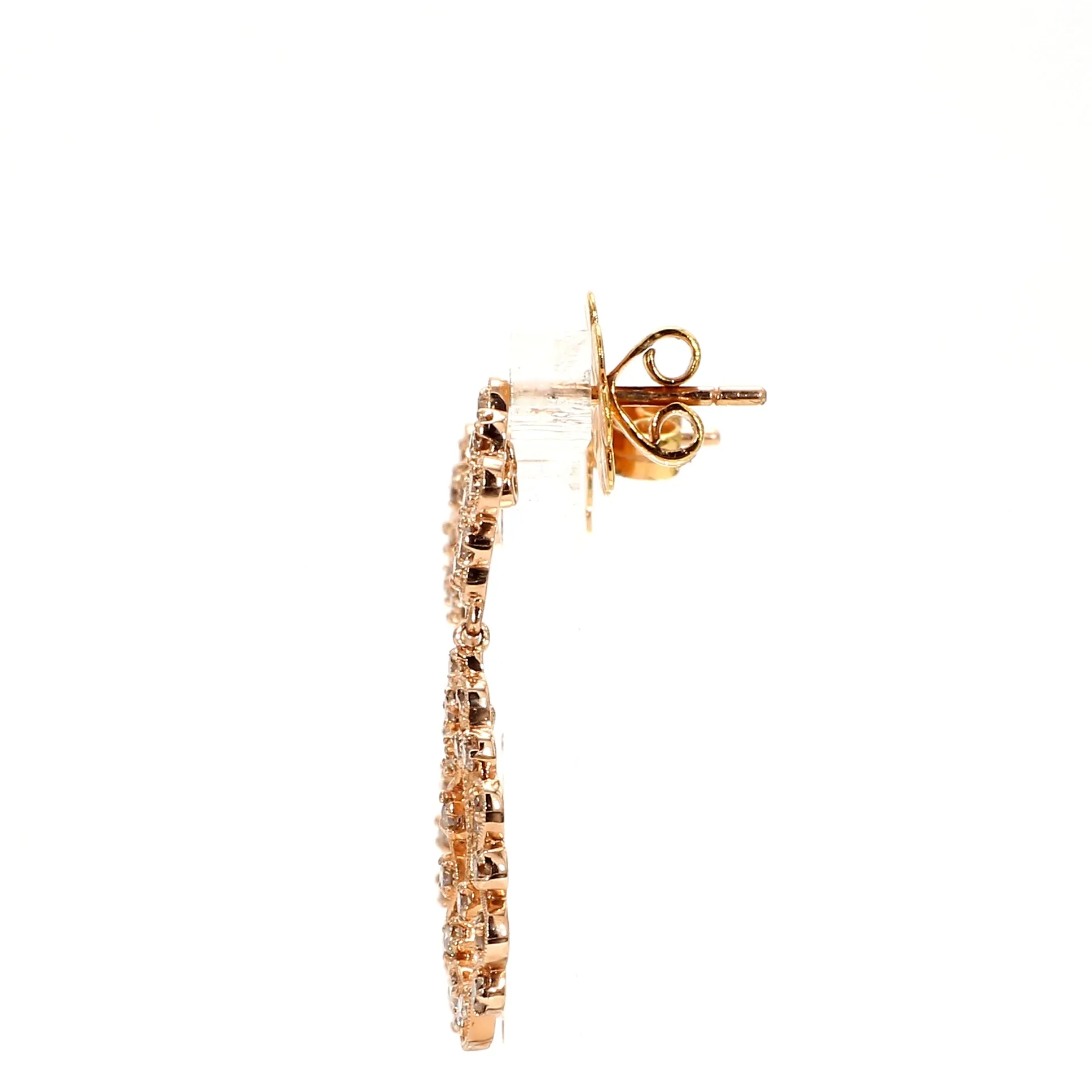 Champagne Diamond Drop Earrings