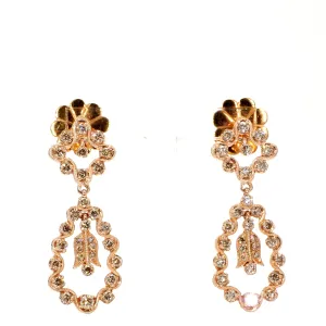 Champagne Diamond Drop Earrings