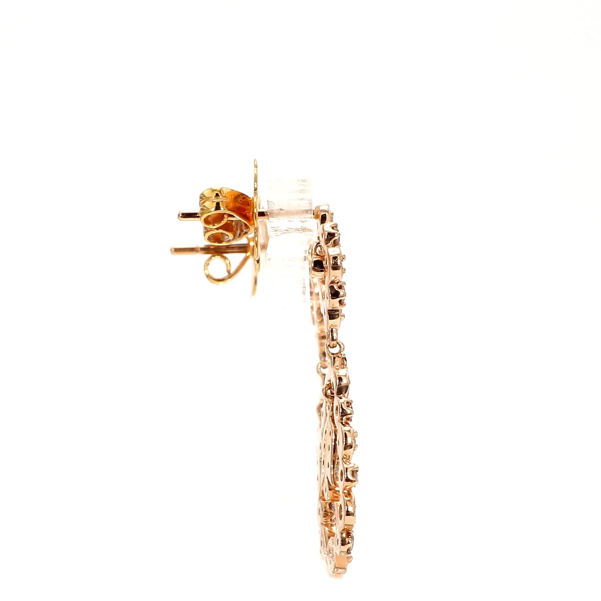 Champagne Diamond Drop Earrings