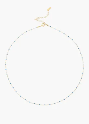 CHAN LUU Stone Blue Beaded Necklace