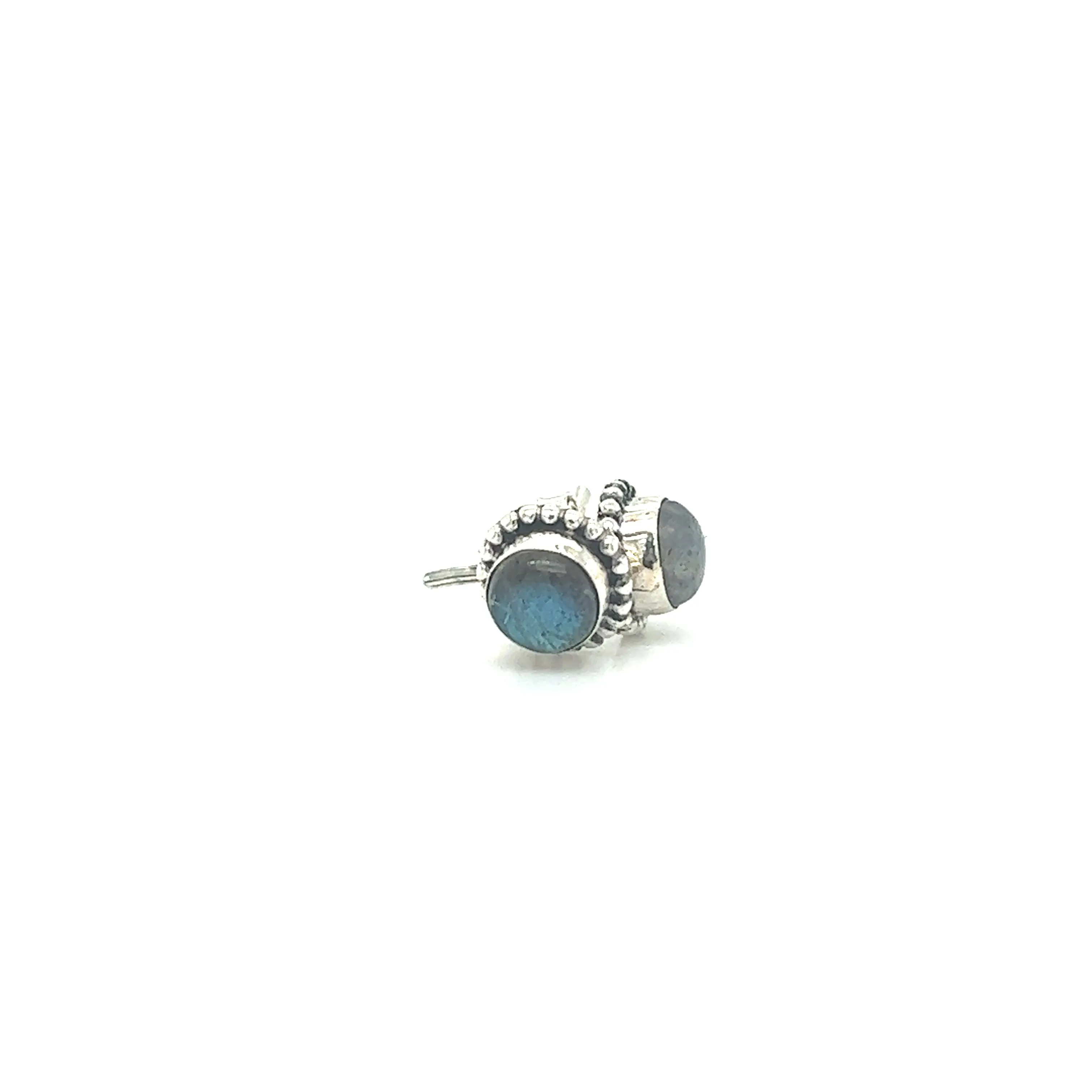 Chic Beaded Round Stone Studs