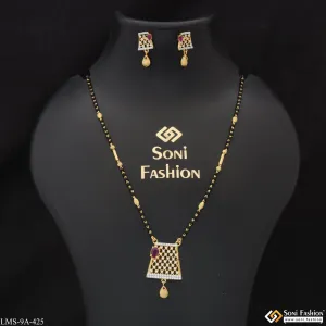 Chic Design Dazzling Design Gold Plated Mangalsutra Set for Women - Style A425