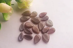 Chocolate Moonstone Pear Shape Matching Pair Smooth Briolette | Hand Polished Natural Moonstone | Beadsforyourjewellery