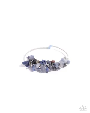Dainty Deconstruction - Blue Bracelet - Paparazzi Accessories