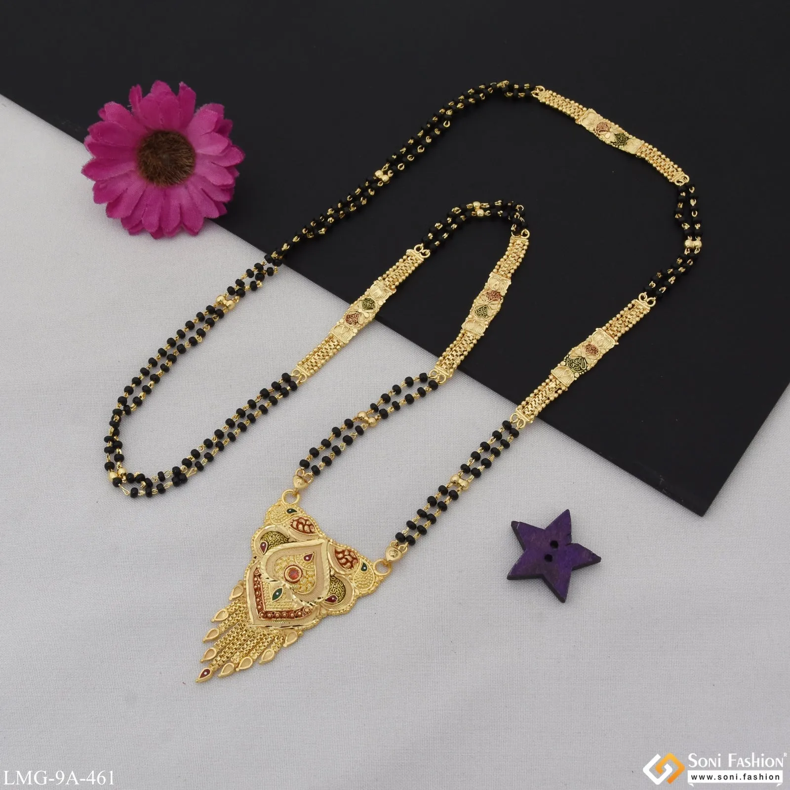 Dazzling Design Best Quality Gold Plated Mangalsutra for Women - Style A461