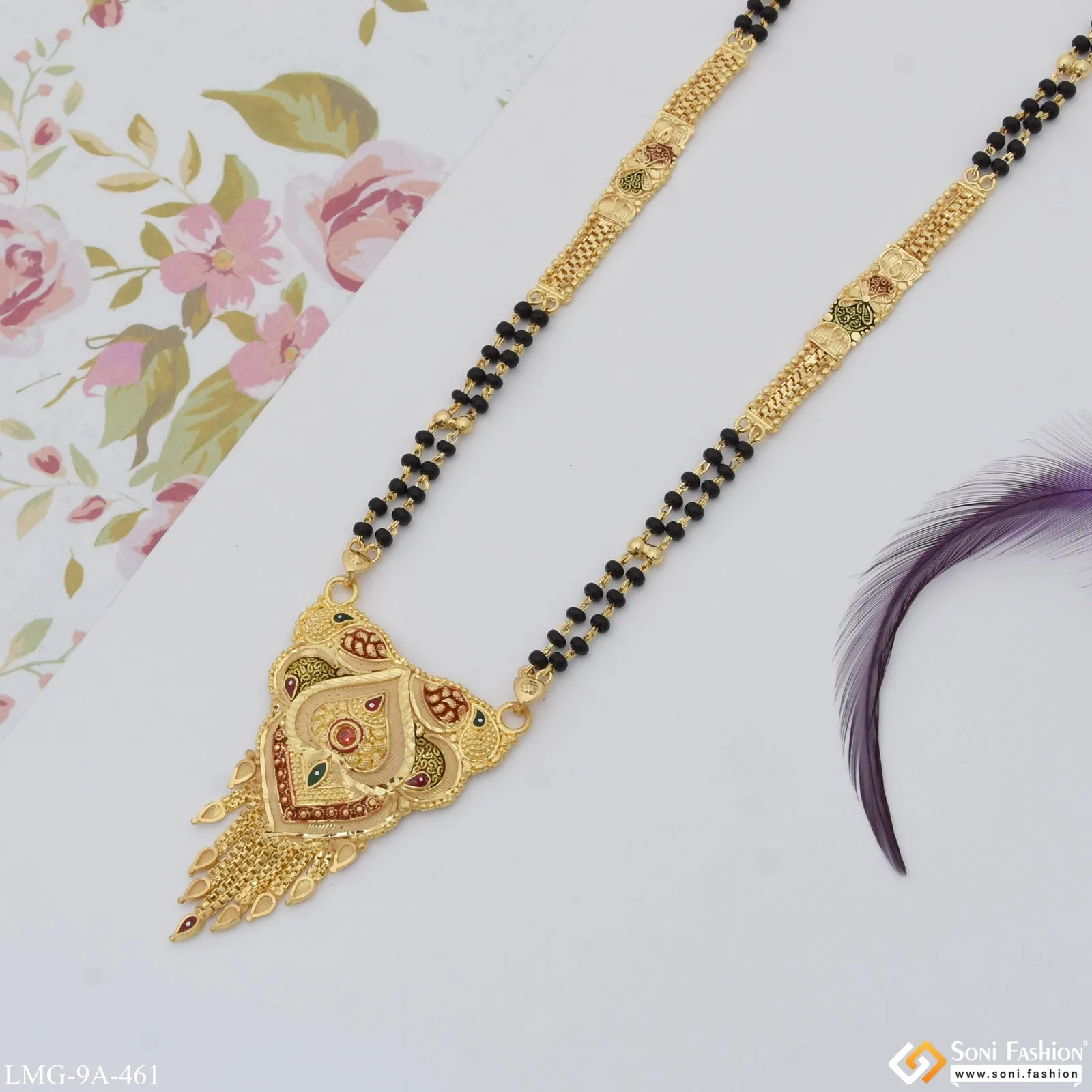 Dazzling Design Best Quality Gold Plated Mangalsutra for Women - Style A461