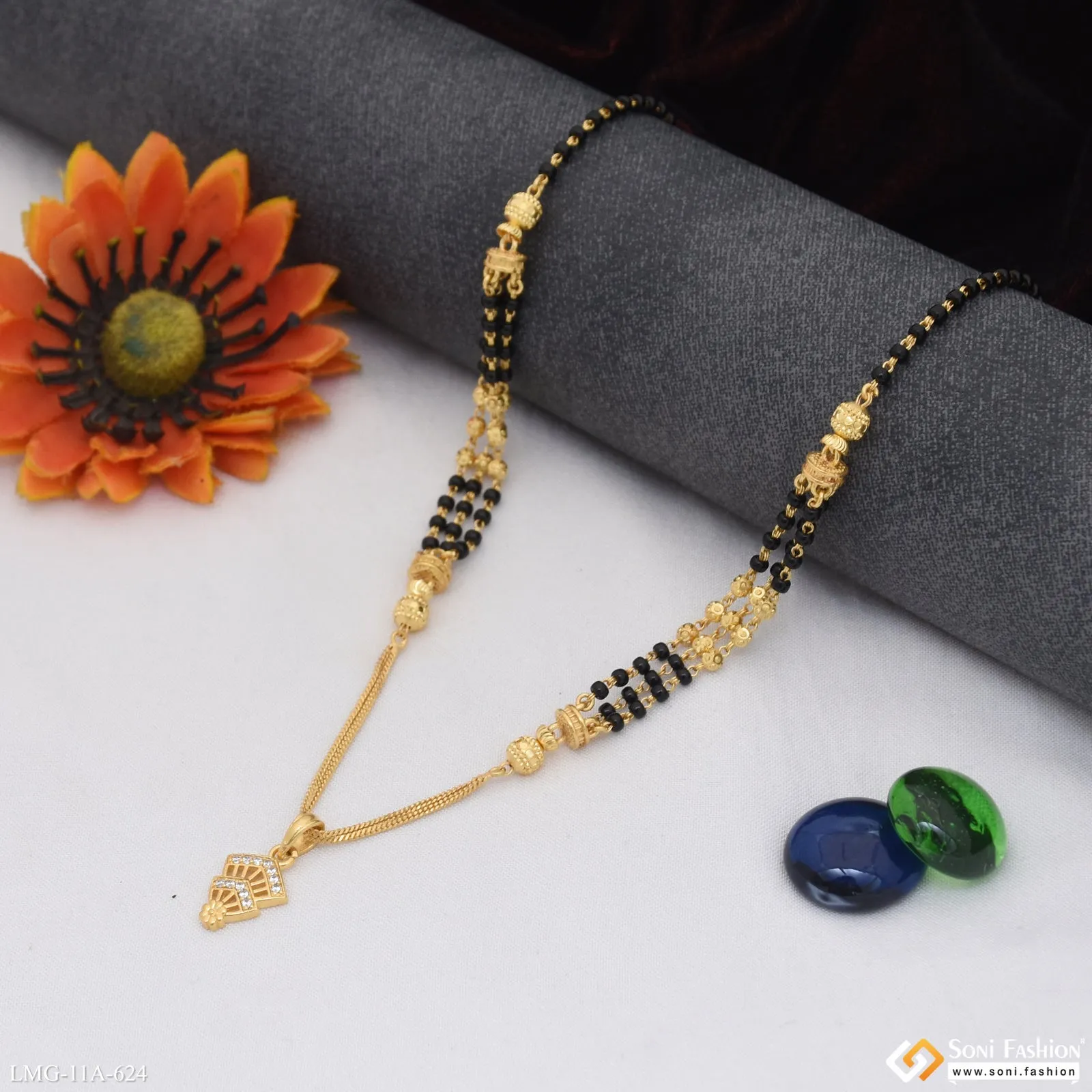 Dazzling Design Gold Plated Mangalsutra for Women - Style A624