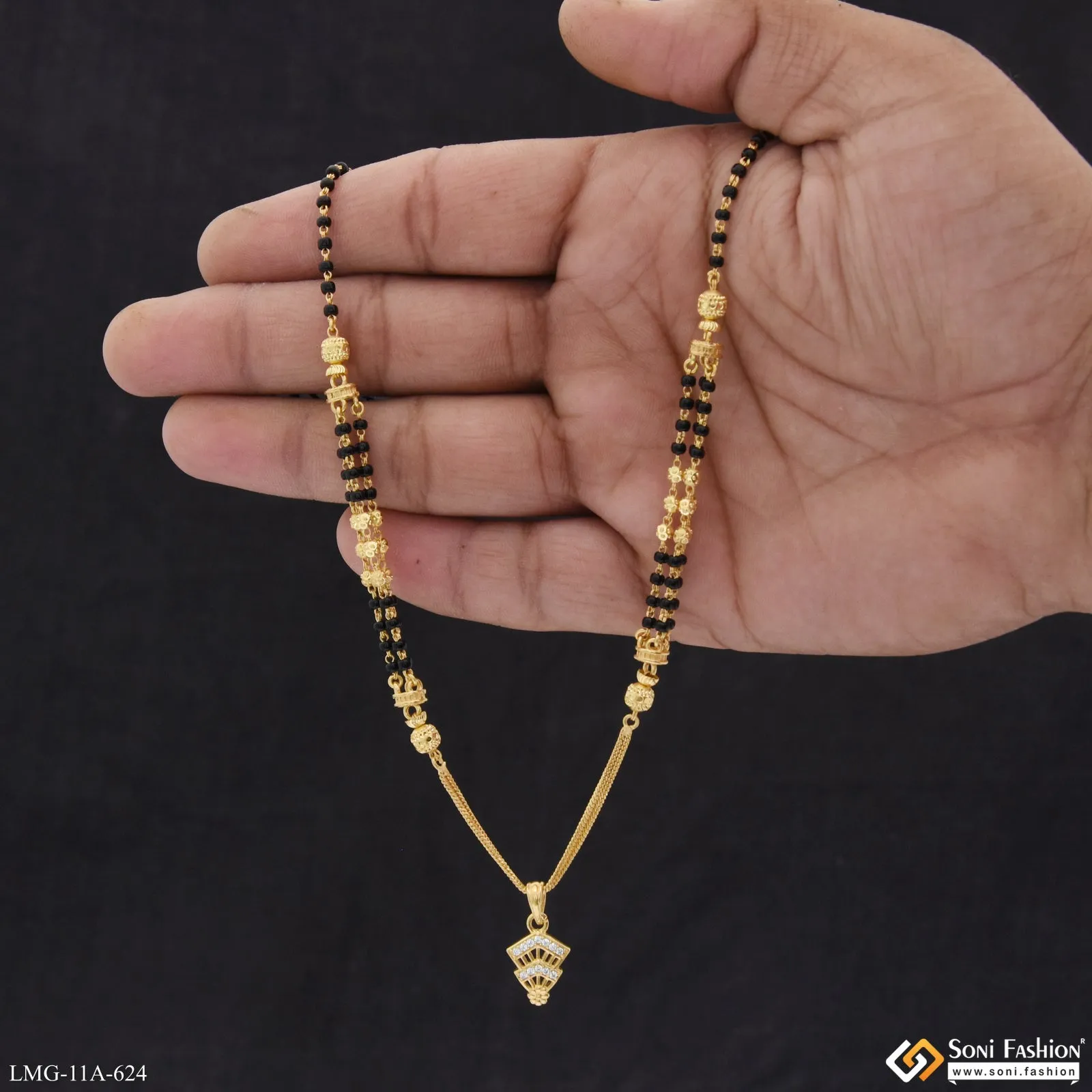 Dazzling Design Gold Plated Mangalsutra for Women - Style A624
