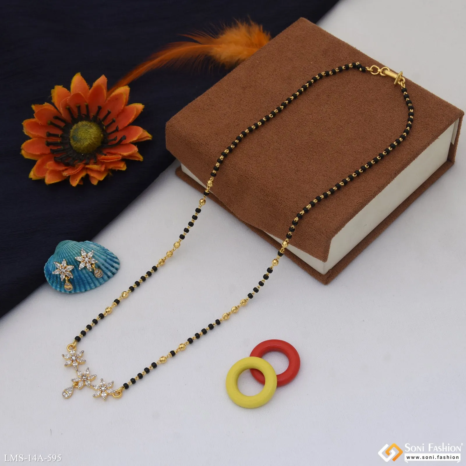 Dazzling Design Gold Plated Mangalsutra Set for Women - Style A595