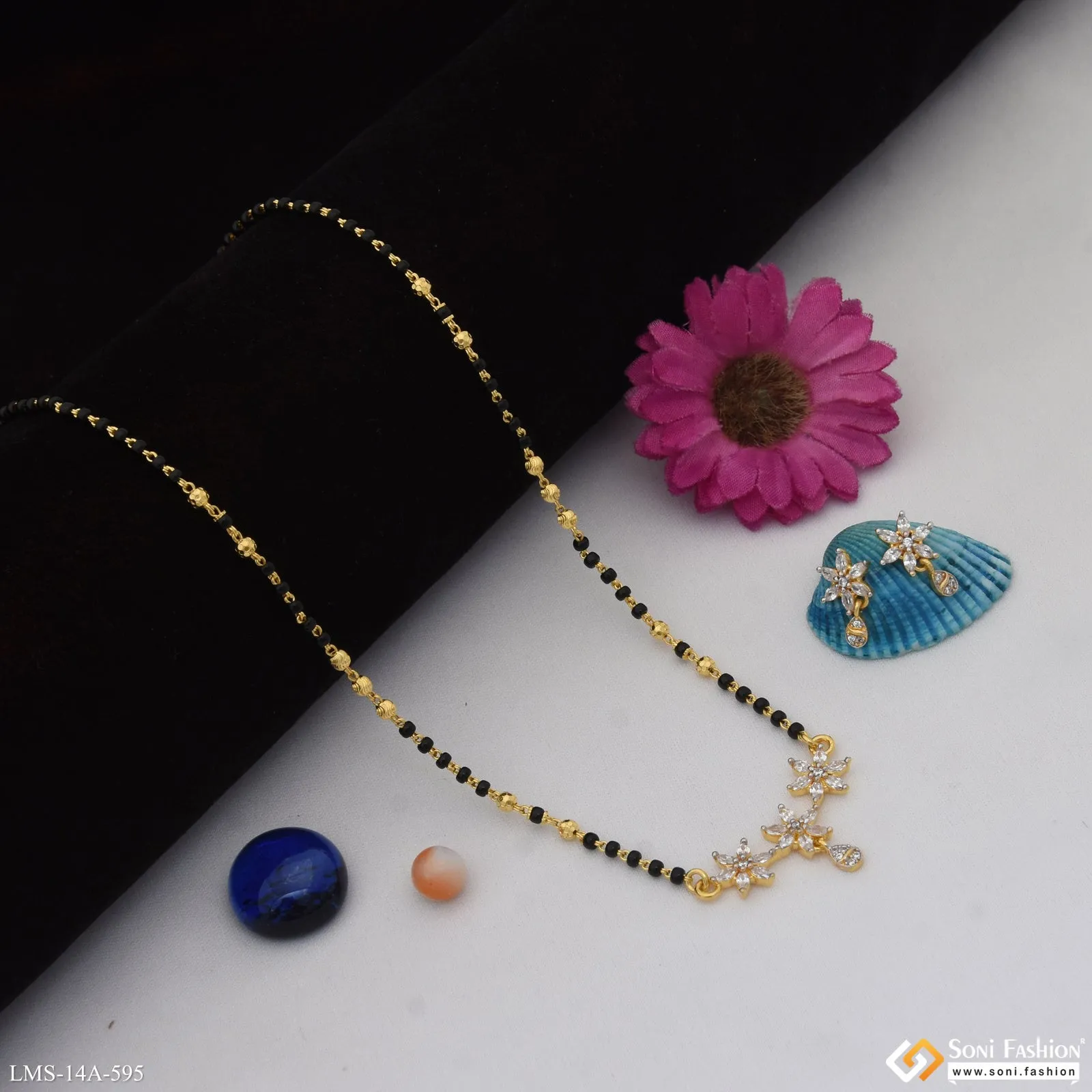 Dazzling Design Gold Plated Mangalsutra Set for Women - Style A595