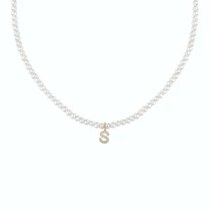 Diamond Alphabet Charm - Solid Gold