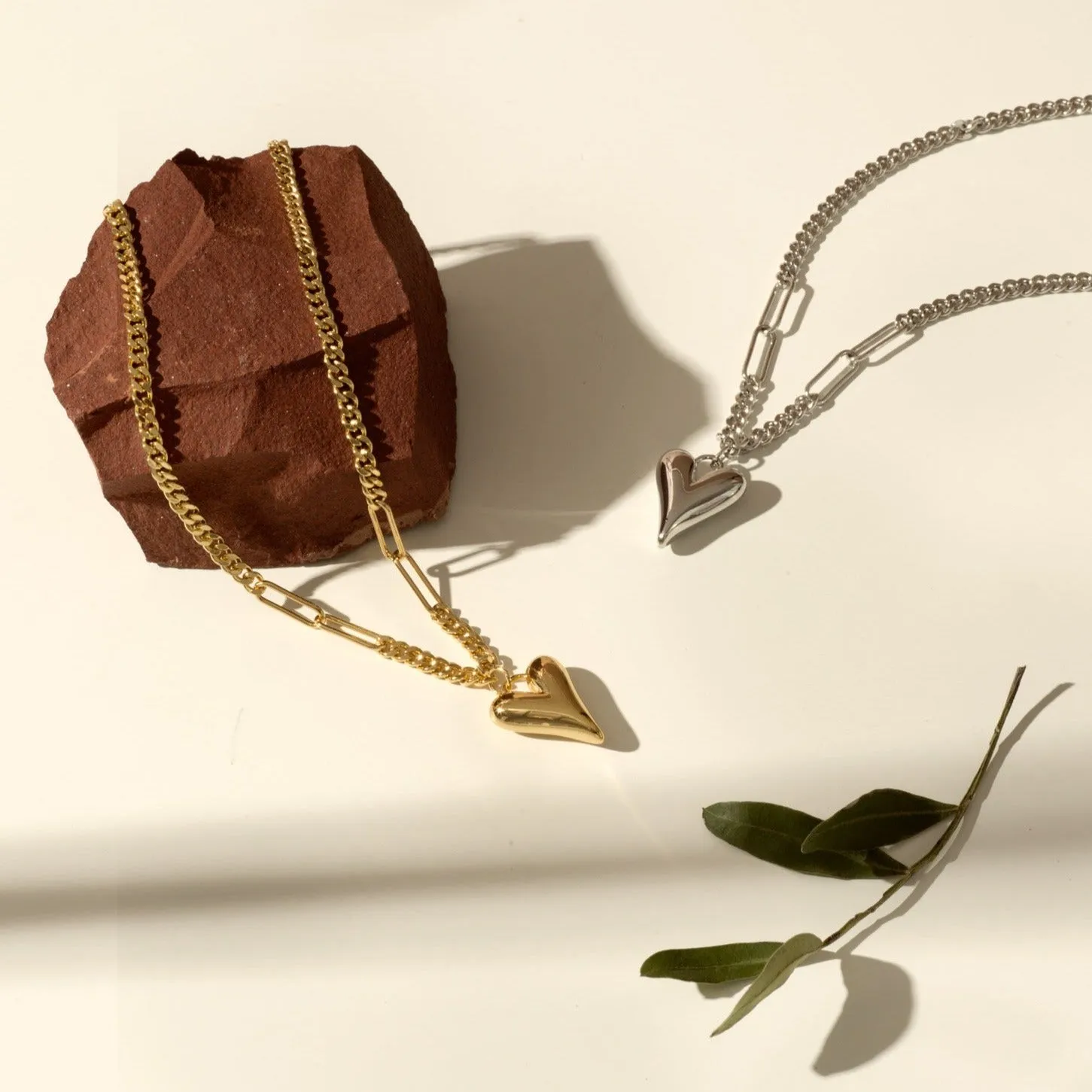 Freya Heart-You Luxe duo chain necklace