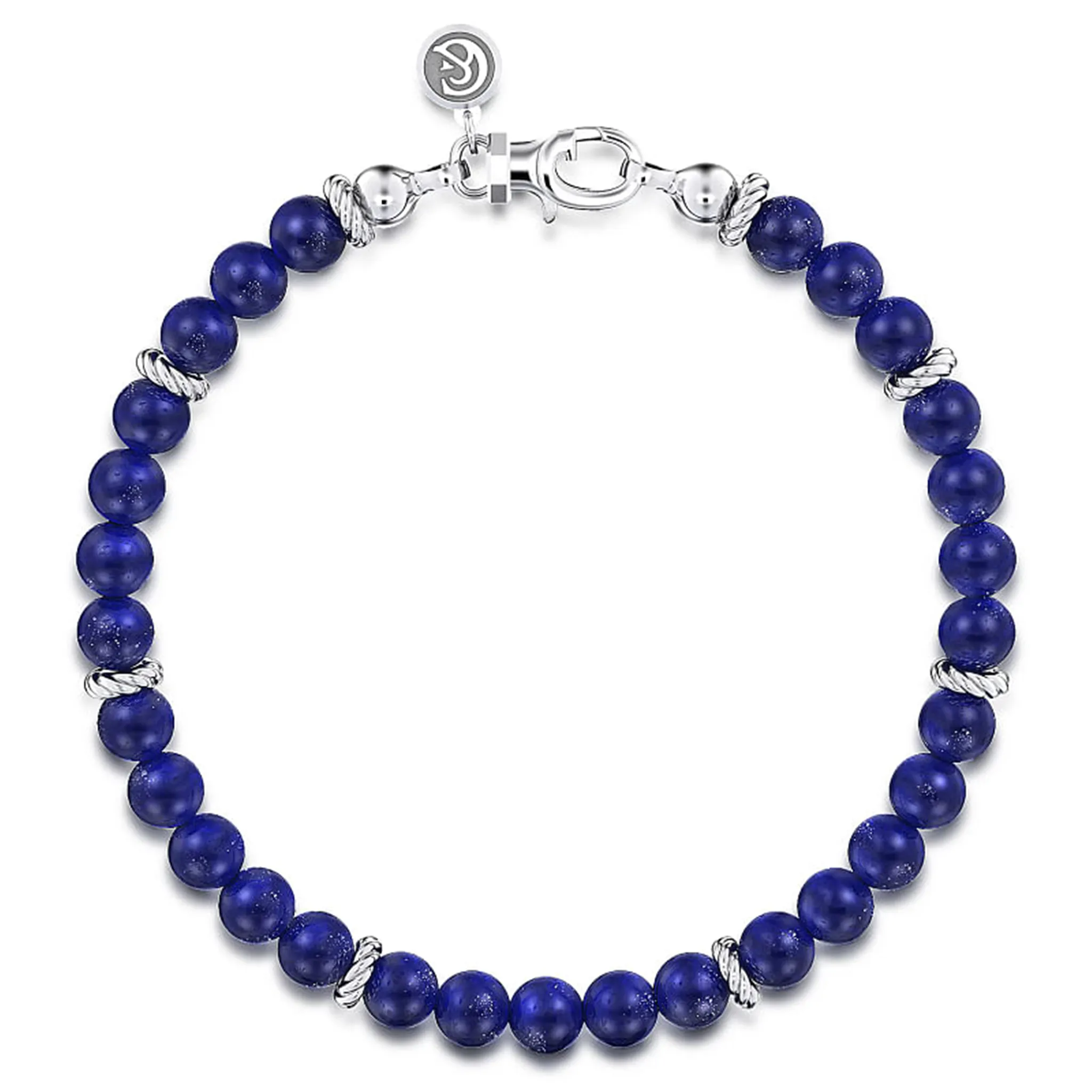 Gabriel & Co. Sterling Silver & Lapis Beaded Bracelet - style #TBM2086SVJLP