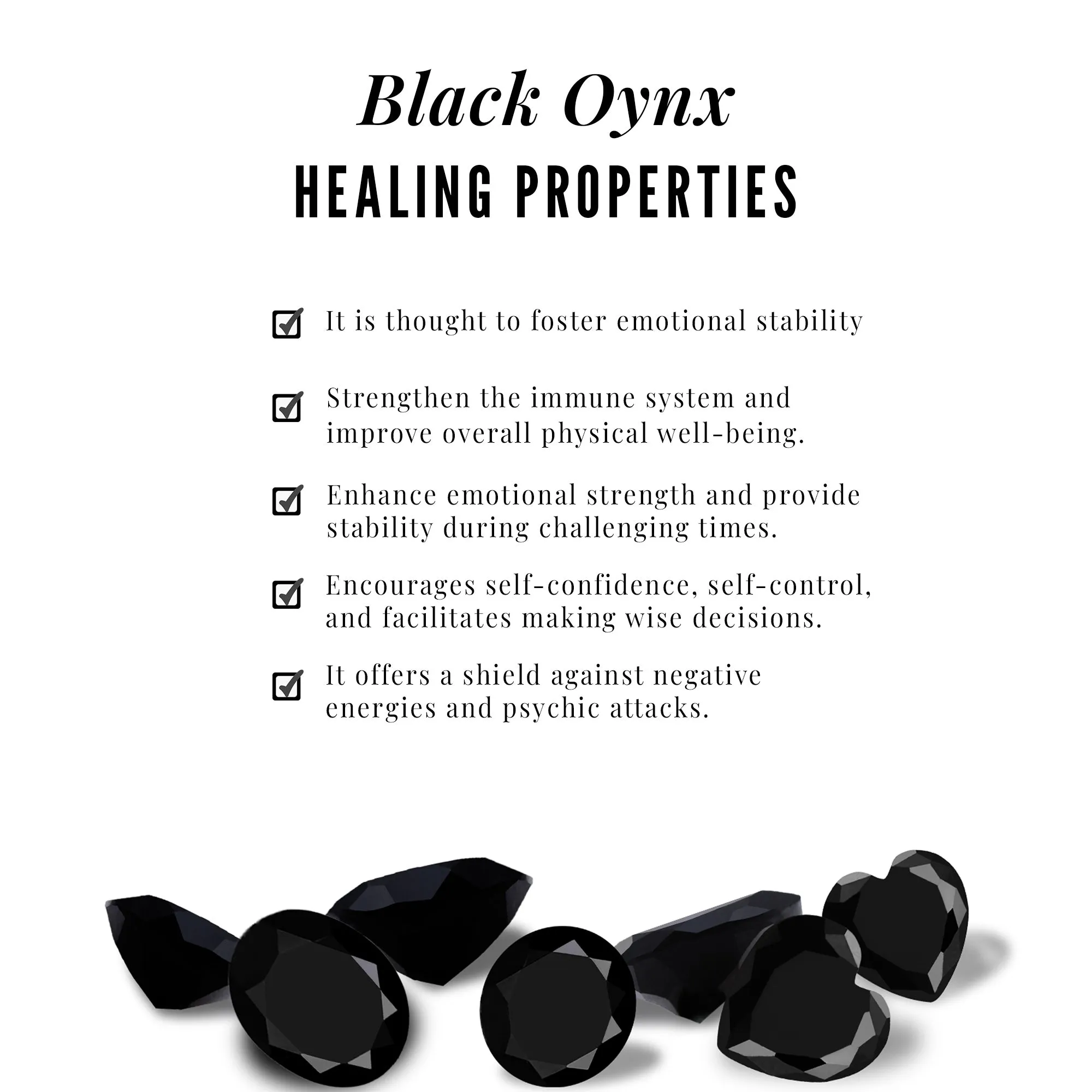 Genuine Black Onyx Gothic Cartilage Earring with Moissanite