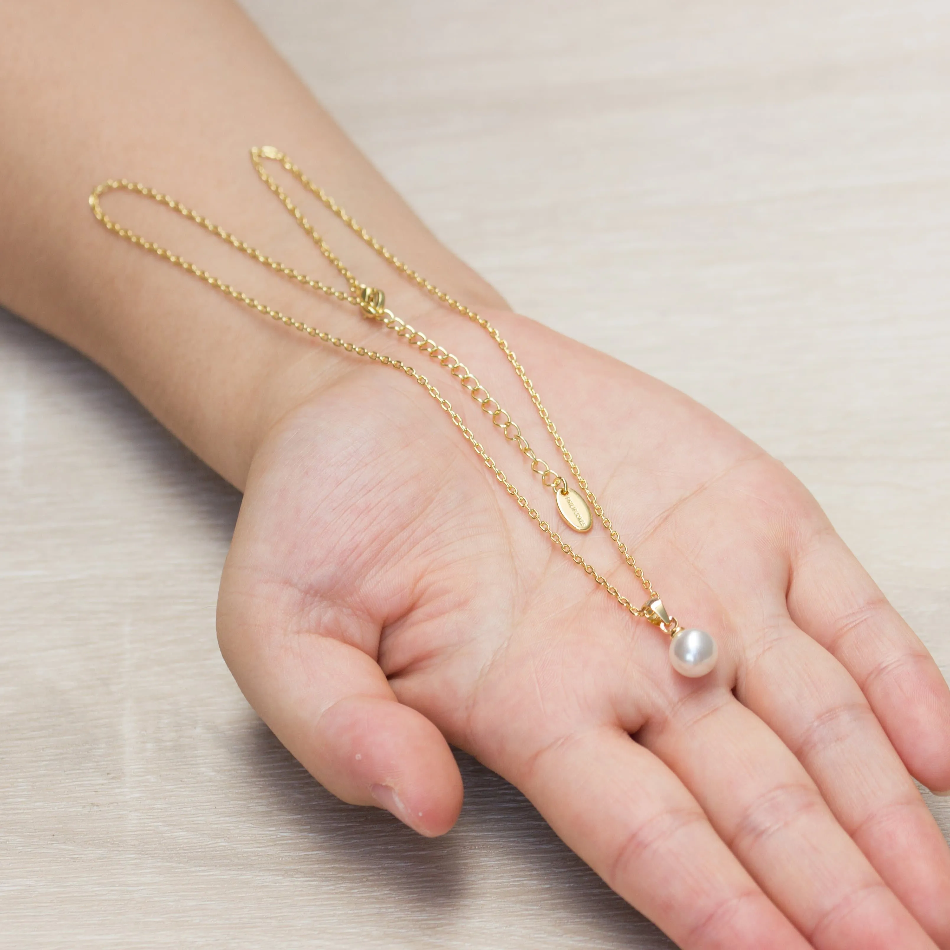 Gold Plated Shell Pearl Necklace