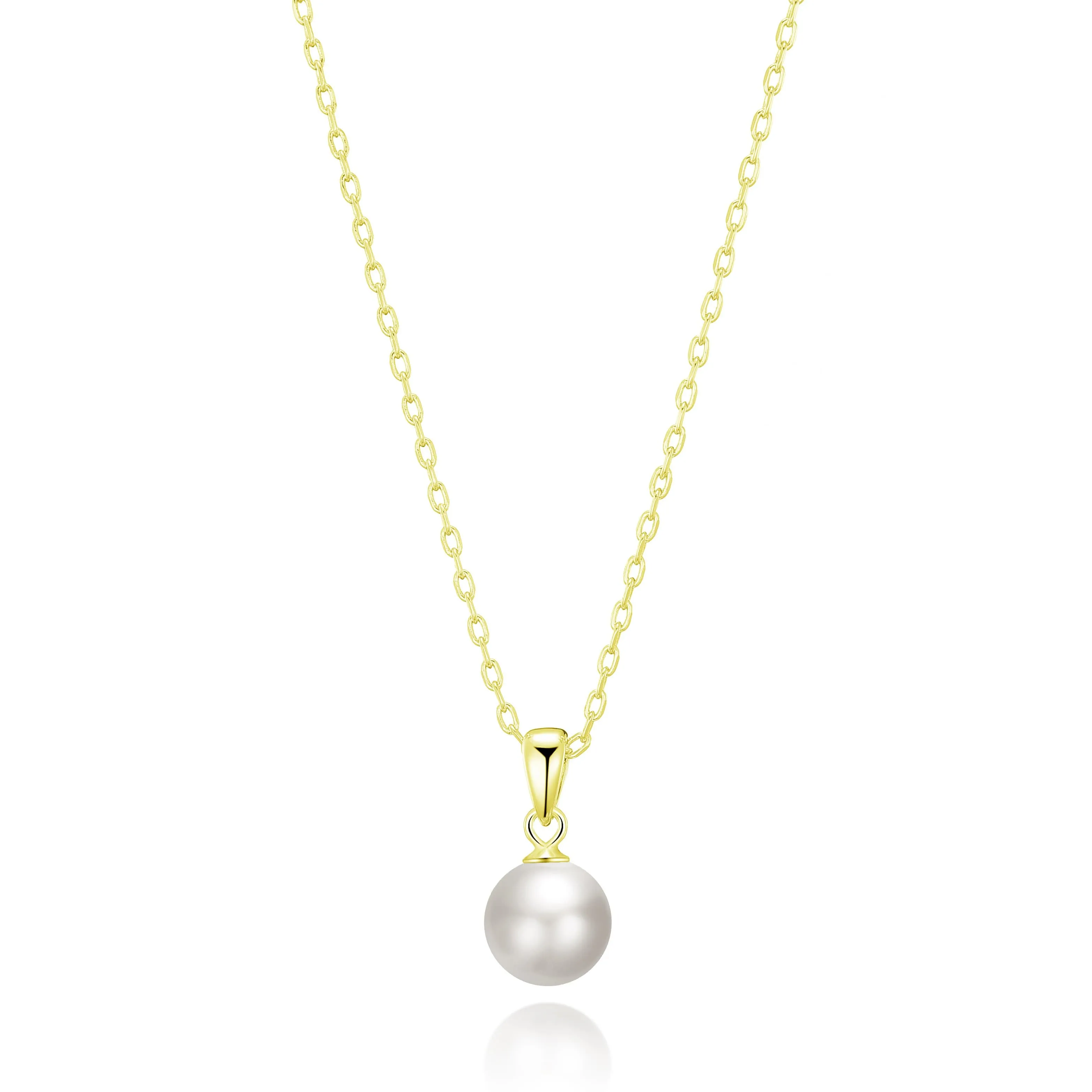 Gold Plated Shell Pearl Necklace